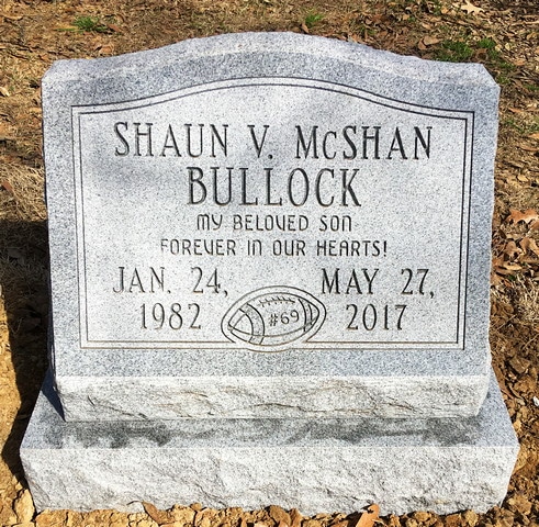 Bullock Football Headstone
