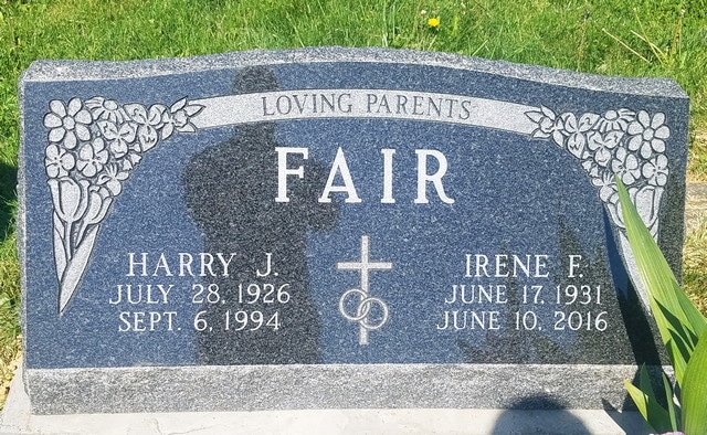 Fair Granite Headstone with Corner Florals